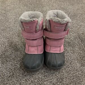 Cat & Jack Pink and Gray Cozy Boots